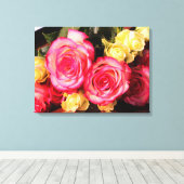 Beau Roses de toile enveloppé (Insitu (Plancher de Bois))