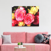 Beau Roses de toile enveloppé (Insitu(Salon))