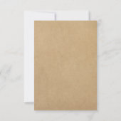 Beau Rustique Floral Kraft Elégant Mariage RSVP (Dos)