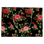 Beau sac cadeau Motif rose rouge (Dos)
