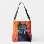 Beau Sac fourre-tout Art Abstrait Chat (Dos)