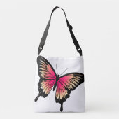 Beau Sac fourre-tout carrossable rose papillon (Dos)