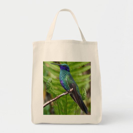 Beau Sac fourre-tout de colibri bleu (Devant)