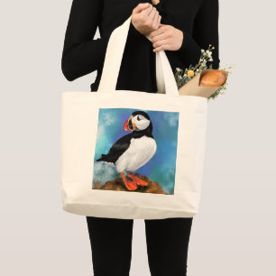 Beau Sac fourre-tout de Peinture d'Oiseaux de Puff