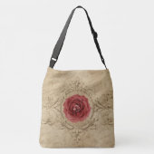 Beau Sac fourre-tout Floral Rose Rouge (Dos)