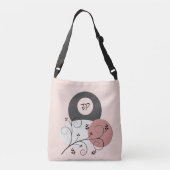 Beau Sac fourre-tout rose/gris monogrammé (Dos)