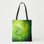 Beau Sac fourre-tout vert Chrysanthemum Flower (Devant)