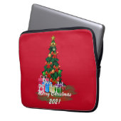 Beau sapin de Noël Burgundy Electronics sac (devant gauche)