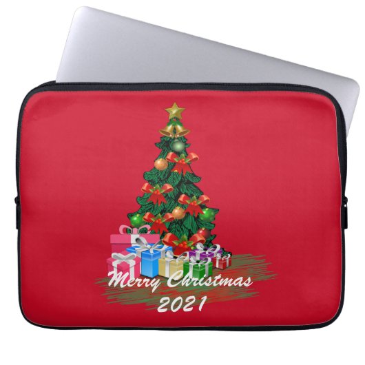 Beau sapin de Noël Burgundy Electronics sac (Devant)