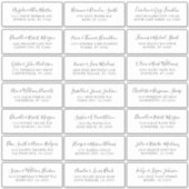 Beau Script Étiquettes de adresse individuels blan (Devant)