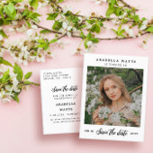 Beau Script Invitation Photo Enregistrez la Date p