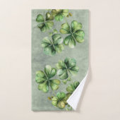 Beau Shamrock d'aquarelle verte (Serviette à main)