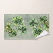 Beau Shamrock d'aquarelle verte (Serviette à main)