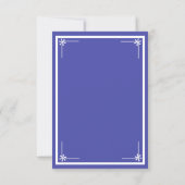 Beau site Mariage Blue Chic Carte RSVP (Dos)