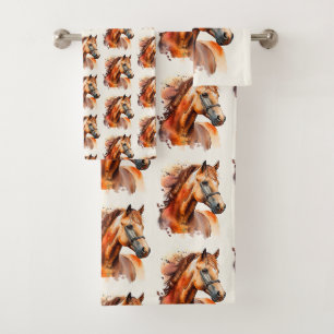 Beau Sorrel Horse Portrait Motif
