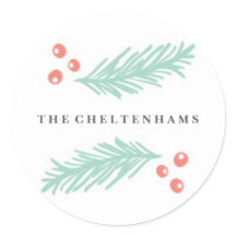 Beau Sticker à cadre d'hiver