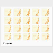 Beau Sticker Feuille Favor Mariage - Orange (Feuille)