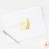 Beau Sticker Feuille Favor Mariage - Orange (Enveloppe)