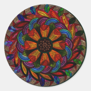 Beau Sticker Mandala coloré