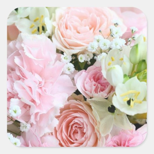 Beau Sticker Mariage Floral & Seal Enveliope (Devant)