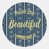 Beau Sticker Merci par la poète Adiela Akoo (Devant)