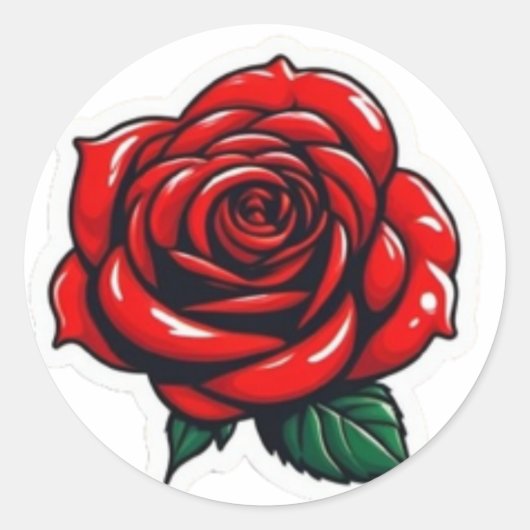 Beau sticker Red Rose (Devant)