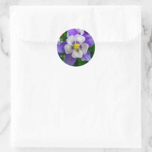 Beau Sticker rond Fleur (Sac)