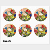 Beau Sticker rond Garden (Feuille)