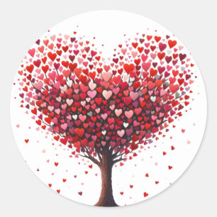 Beau Stickers Arbre En Forme De Coeur