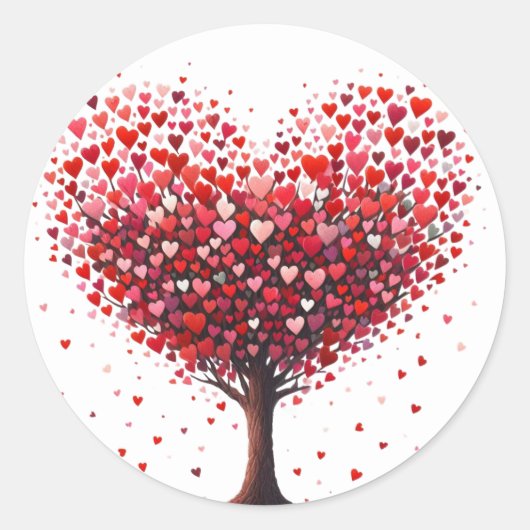 Beau Stickers Arbre En Forme De Coeur (Devant)