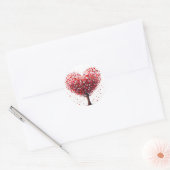 Beau Stickers Arbre En Forme De Coeur (Enveloppe)