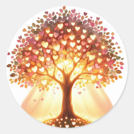 Beau Stickers Arbre En Forme De Coeur (Devant)