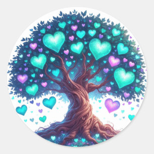 Beau Stickers Arbre En Forme De Coeur