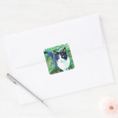 Beau Stickers Chat noir et blanc (Enveloppe)