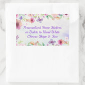 Beau Stickers Floral, Personnalisé (Sac)