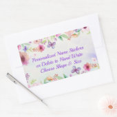 Beau Stickers Floral, Personnalisé (Enveloppe)