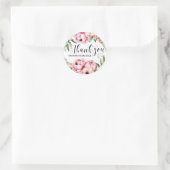 Beau Stickers Mariage Floral Merci (Sac)