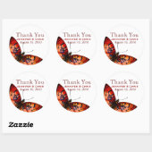 Beau Stickers Mariage Papillon (Feuille)