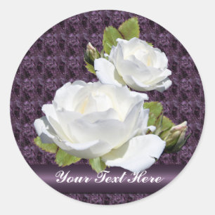 Beau Stickers Roses Blanches