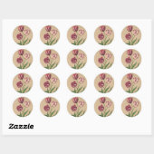 Beau Stickers Tulips Vintages (Feuille)