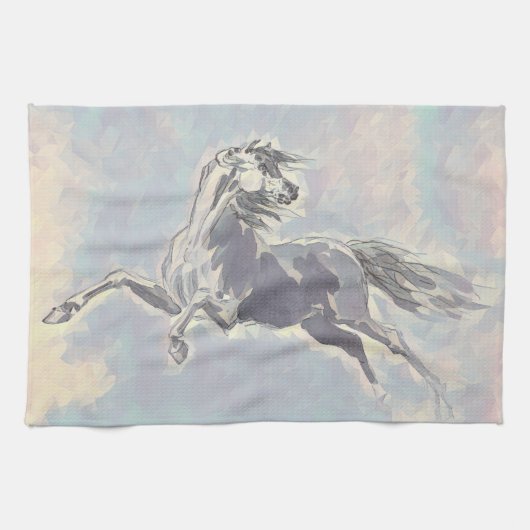 Beau style Vintage Cheval Art Serviette de cuisine (Horizontal)