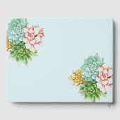 Beau Succulents Mariage Livre d'invité (Verso)