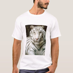 Beau T-shirt blanc de tigre