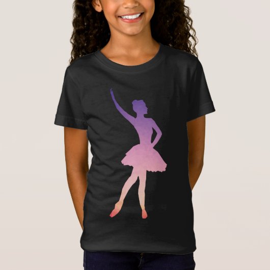 Beau T-shirt de ballerine pour la fille de ballet (Devant)