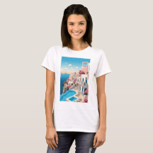 beau t-shirt de peinture marocaine
