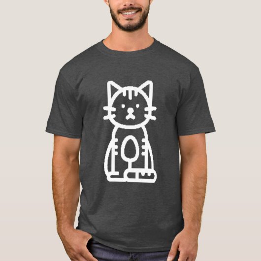 beau t-shirt design zazzer le chat (Devant)
