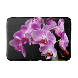 Beau tapis de bain d'orchidée