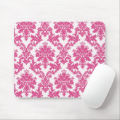 Beau tapis de souris rose de damassé (Avec souris)