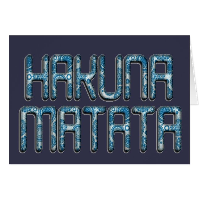 Beau texte extraordinaire Hakuna Matata Swahili (Devant horizontal)
