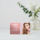 beau texte moderne photographe Carte de visite (Debout devant)